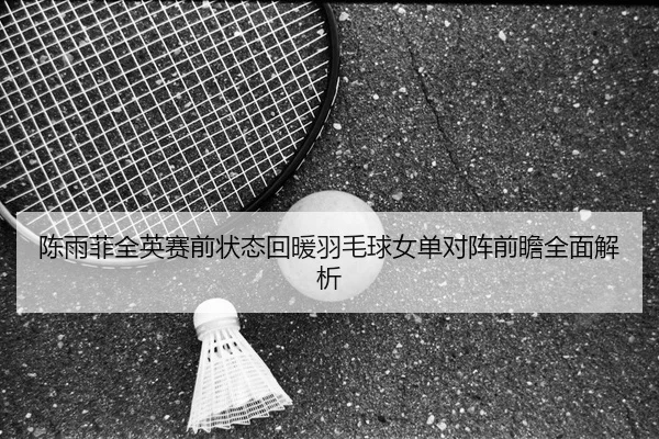 陈雨菲全英赛前状态回暖羽毛球女单对阵前瞻全面解析