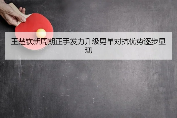 王楚钦新周期正手发力升级男单对抗优势逐步显现 - mksportsapp